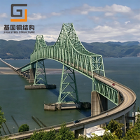 Structure de pont en acier soudé robuste, portée personnalisée pour la construction d'infrastructure de transport routier