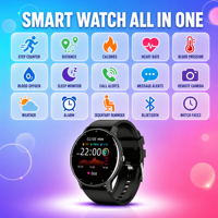 Reloj Inteligente con Pantalla Táctil HD de 1.28 Pulgadas, Monitor de Ritmo Cardíaco, Monitor de Presión Arterial, IP67, Reloj Inteligente con Llamadas