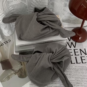 Bolso de Mano de Algodón Suave con Nudo, Bolso Casual Portátil, Bolso de Belleza, Tamaño Personalizado, Bolso de Mano para Mujer - Product Image 3