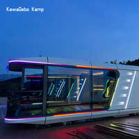 Kawagebo Kamp 11,5m Extérieur Préfabriqué Moderne Commercial Luxueux Maison Capsule Spatiale Meublée 2 Chambres avec Cuisine