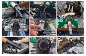 Machine à briquettes de charbon à haute capacité, entraînée par un moteur diesel, pour la fabrication de briquettes de charbon de bois en poudre pour barbecue et chicha - Product Image 4