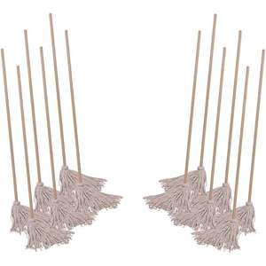 Tête de balai en coton coupé blanc Boardwalk CD50016S # Serpillère rotative rectangulaire à 16 poignées, avec étui de rangement manuel, lot de 12 pour usage domestique - Product Image 6