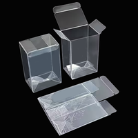 Boîtes cadeaux personnalisées en PET transparent de luxe, modernes, carrées, écologiques, avec logo personnalisé, épaisseur 0,5 mm