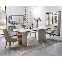 Ensemble de meubles de chambre en bois, table à manger, chaise, table basse, meuble TV, ensemble de meubles de luxe pour la maison