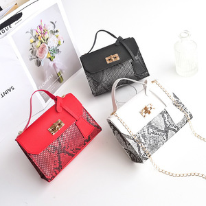 Diseño de Moda al por Mayor: Nuevo Bolso de Mano de Mujer con Solapa de PVC, Contraste de Color, Cremallera y Cadenas, Correa Única, Estampado de Leopardo, Etiqueta Personalizada - Product Image 4