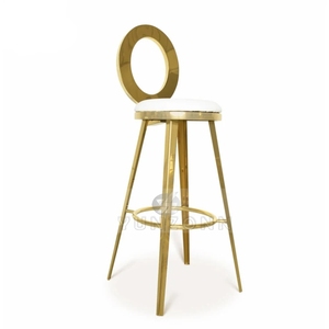 Tabouret <span class=keywords><strong>de</strong></span> <span class=keywords><strong>bar</strong></span> haut <span class=keywords><strong>de</strong></span> gamme moderne avec cadre en acier inoxydable, <span class=keywords><strong>coussin</strong></span> en cuir nordique, garantie <span class=keywords><strong>de</strong></span> 3 ans pour un usage commercial et domestique - Product Image 5
