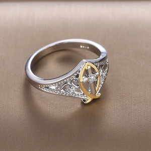 Anello Corona da Donna, Design Creativo Bicolore Aperto e Regolabile, Gioiello Elegante e Minimalista - Product Image 4