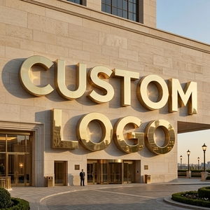 Números de Casa Modernos en Latón Dorado Pulido Espejo, Letras de Dirección Metálicas Flotantes en 3D para Poste Exterior de Villa de Lujo - Product Image 4