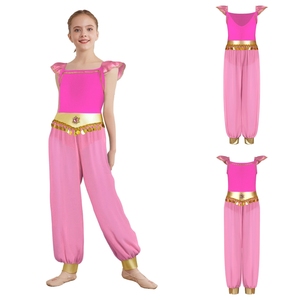 Disfraz de Danza Árabe para Niñas de 6 a 16 Años, Mono con Pantalones Largos de Chifón y Braguitas Integradas para Juego de Roles, Cosplay y Carnaval - Product Image 5
