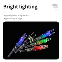 STARCN Archery - Nocks d'arc automatiques lumineux de 6,2 mm - Queues de flèches lumineuses LED pour la chasse et le tir sur cible - 4 options de couleurs