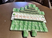 Ubin Mahjong Hijau Zamrud Baru Kustom: 160 Buah Terbuat dari Akrilik Amerika, Ubin Mahjong Akrilik Giok Amerika Berkualitas Tinggi