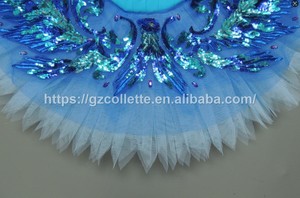 Oiseau bleu professionnel pour femmes fil au crochet à volants <span class=keywords><strong>Tulle</strong></span> Ballet <span class=keywords><strong>Tutu</strong></span> robe classique bleu adulte danse <span class=keywords><strong>Tutu</strong></span> - Product Image 4