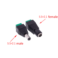DC 5.5X2.5MM connecteur de prise de courant 5.5X2.5MM prise femelle borne sans soudure Type de fixation à vis 5.5*2.1MM 5.5*2.1