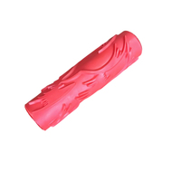 Roller Kuas Embossing Berkualitas Tinggi dari Pabrik, Lumpur Diatom Merah, Karet Lunak untuk Seni Dinding, Roller Lukis DIY dengan Tekstur Berbeda, OEM