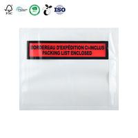 Pochettes adhésives transparentes et personnalisées, pochette de liste d'emballage de charge, sacs étiquettes auto-adhésives imperméables pour expédition, 50 pièces