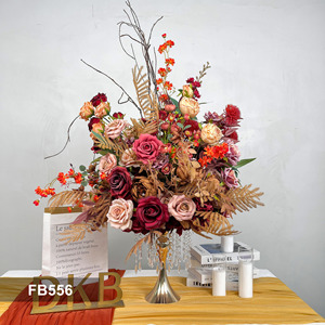 Đám Cưới Hoa Sắp Xếp Thực Tế Nhân Tạo Lụa Hoa Nhân Tạo Bóng Màu Đỏ Và Trắng 50Cm Hoa Bóng Đám Cưới <span class=keywords><strong>Centerpieces</strong></span> - Product Image 2