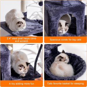 Árbol para Gatos de Lujo Personalizado, con Rascador de Sisal Natural y Madera, Mueble para Mascotas, Venta al Por Mayor - Product Image 6