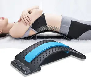 Bantal Lumbar pemijat punggung mobil, dudukan kursi tempat tidur ortopedi magnetik perangkat peregangan tulang belakang Lumbar untuk pemijat punggung