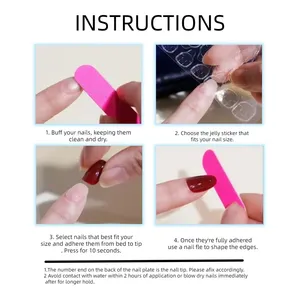 Lot de 30 faux ongles autocollants pour enfants, motifs chat mignon, pour nail art, pointes d'ongles sûres - Product Image 6