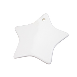 <strong>Wholesale</strong> High Quality Round Shape 3 Inch Christmas Tree Decoration Hanging Sublimation <strong>Blank</strong> White <strong>Ceramic</strong> <strong>Ornaments</strong> Plates - Product Image 3