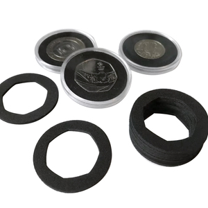 แคปซูลใส่เหรียญอะคริลิคขนาด 38 มม. 40 มม. 45 มม. 50 มม. พร้อมวงแหวน EVA สีดำสำหรับป้องกันเหรียญ 50 เพนซ์ ลดราคา - Product Image 1