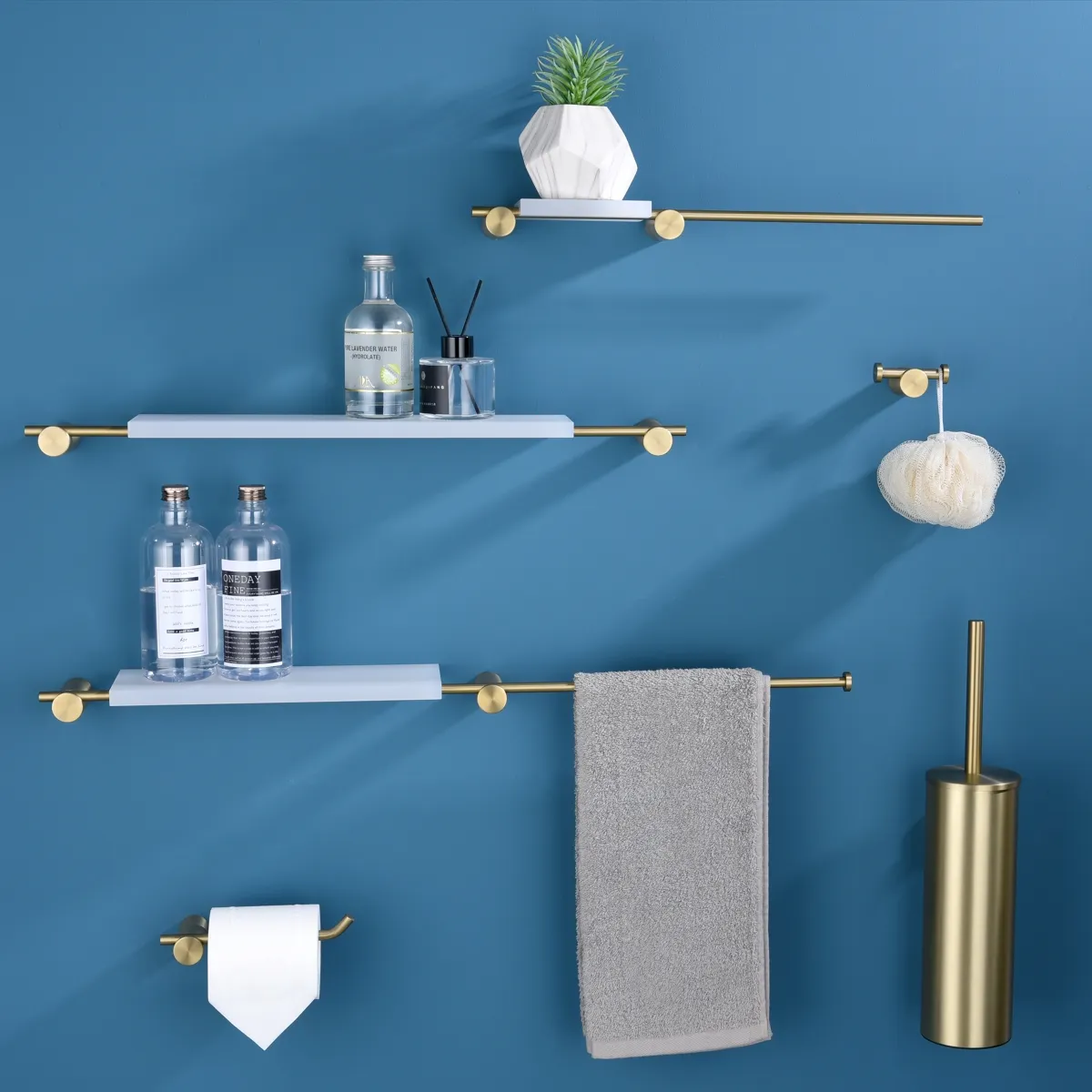 Duxini luxury gold towel rack stainless steel kitchen bathroom hardware accessories for bathroom and toilet
