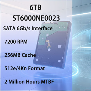 Disque dur interne ST6000NE0023 6 To 3,5 pouces 7200 tr/min 256 Mo de cache SATA 6 Gbit/s pour serveur, haute fiabilité, stockage d'entreprise - Product Image 2