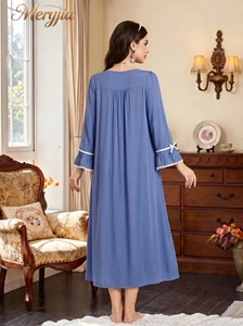 Pijama de Verano para Mujer, Ligero, de Algodón, Cintura Elástica, Secado Rápido, Estilo Vacacional, Transpirable y Holgado - Product Image 4