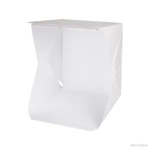 Caja difusora plegable portátil para estudio de fotografía, luz LED blanca y negra, precio de fábrica