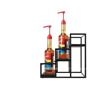 Estante de madera para botellas de vino, estante de almacenamiento para botellas de café, estante de exhibición de varias capas para sala de estar, uso en fiestas, duradero - Product Image 5