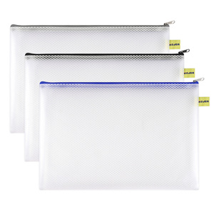 Precio de fábrica A4 malla cremallera archivo documento bolsa transparente impermeable juguete organizador bolsas gran almacenamiento para documentos de papel - Product Image 1