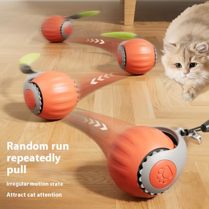 Nuevos juguetes interactivos calientes, juguetes de hierba gatera automóvil para gatos, pelota eléctrica para mascotas, pelota rodante automática, juguetes inteligentes para gatos - Product Image 1
