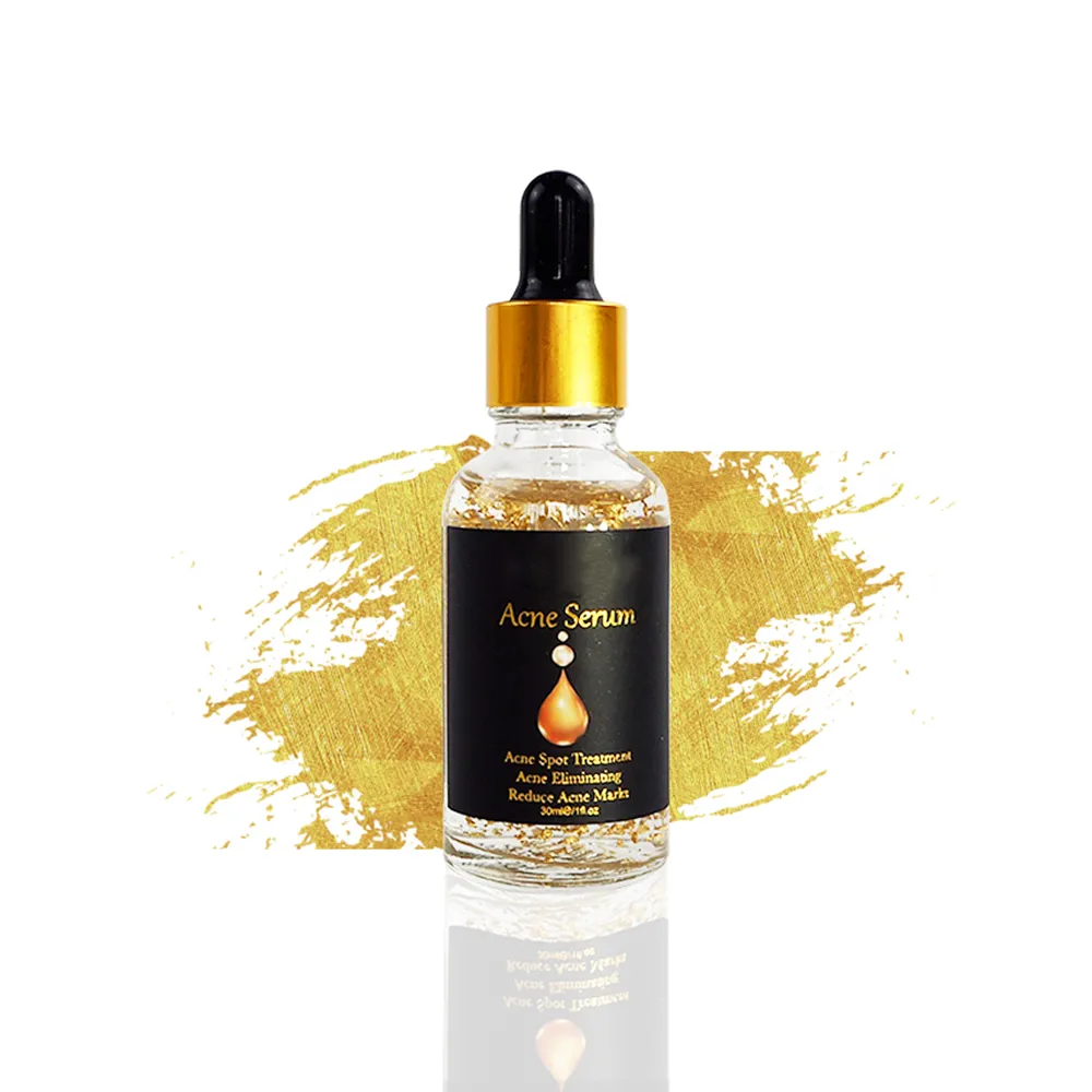 24K Gold Smooth Skin Anti Acne Serum Oil Control Pore Minimizer Acne Serum