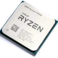 Processeur AMD R5 5600 d'occasion, 3,5 GHz, fréquence maximale 4,4 GHz, six cœurs, 12 threads, processeur CPU R5, 32 Mo de cache, socket AM4R5, processeur AMD