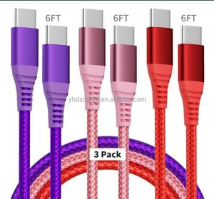 3 Pack Nylon Braided <b>USB</b> <b>C</b> Fast Charging <b>Cable</b> for iPhone 17 Charging Data Transfer <b>Cable</b>, Android Universal Phone Data <b>Cable</b> - Product Image 1