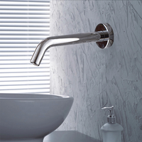 Robinet d'eau froide unique pour salle de bain, montage mural, infrarouge, sans contact, intelligent, automatique, à capteur