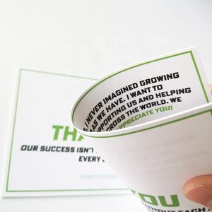 Tarjetas <span class=keywords><strong>de</strong></span> felicitación <span class=keywords><strong>de</strong></span> papel artístico con diseño <span class=keywords><strong>de</strong></span> logotipo personalizado a todo color al mejor precio, tarjetas <span class=keywords><strong>de</strong></span> agradecimiento <span class=keywords><strong>de</strong></span> negocios impresas a doble cara personalizadas - Product Image 2