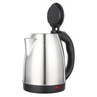 Bouilloire électrique sans fil en acier inoxydable de 1,8 L avec arrêt automatique, design moderne pour la maison et l'hôtel