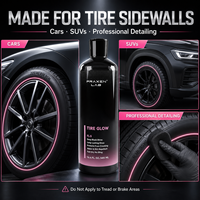 Brillant et protecteur pour pneus de voiture, noir profond brillant, protection UV, hydrofuge, anti-salissures, sans traces, marque privée OEM, vente en gros