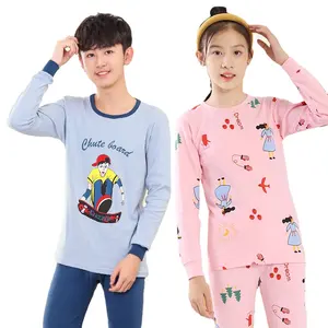 Bulk Großhandel Kinder Teenager Jungen Mädchen koreanische lange Johns Pyjamas pj Sets