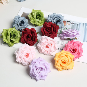 Lichao Simulated Diamond Corner Rose Head 10cm Silk Artificial <b>Flower</b> Wedding Decoration <b>Corsage</b> DIY Cake Accessory - Product Image 3
