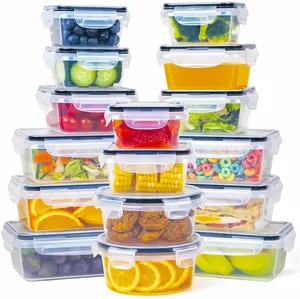 Fabrieks Direct Hot Sales 16 Pack Groente En Fruit Conservering Box Groentesalade Lunchbox Voedsel Opslag Container Met Deksel