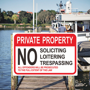 Panneaux d'avertissement personnalisés de haute qualité interdisant l'intrusion dans le <span class=keywords><strong>domaine</strong></span> privé pour la chasse et la pêche - Product Image 6