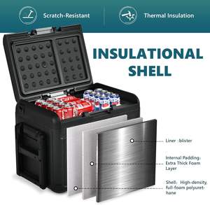 Euhomy автомобильные аксессуары небольшой автомобильный холодильник портативный холодильник с морозильной камерой 12 В автомобильный холодильник для кемпинга/грузовика - Product Image 5