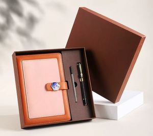 Pink <b>Notebook</b> <b>and</b> <b>Pen</b> Gift Box <b>Set</b> with Custom Branding Packaging for Executive Office Gifts <b>and</b> Bulk Orders - Product Image 1