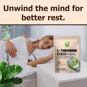 OEM L theanine Softgel <b>Calming</b> Mood Promotes Relaxation Supports Daily Wellness Vitality Soft Capsules - Product Image 5