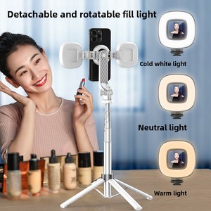 2025 nuevo P135 Smart Selfie Stick trípode 360 rotación Auto Face detección Flash luz para teléfonos móviles aleación de aluminio Digital - Product Image 4