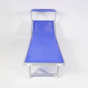 Chaise longue pliante moderne en aluminium pour extérieur, jardin, plage, avec auvent, pour cour, parc, camping - Product Image 4