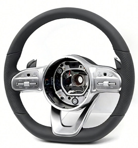 Volante de Cuero Negro para <span class=keywords><strong>Mercedes</strong></span> <span class=keywords><strong>Benz</strong></span> W205 W208 GLC 300 W212 W213 W253 E43 S550 X253 - Product Image 2