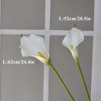 Grandes fleurs artificielles Calla Lily en EVA, effet toucher réel, pour bouquet de mariée et décoration de centre de table